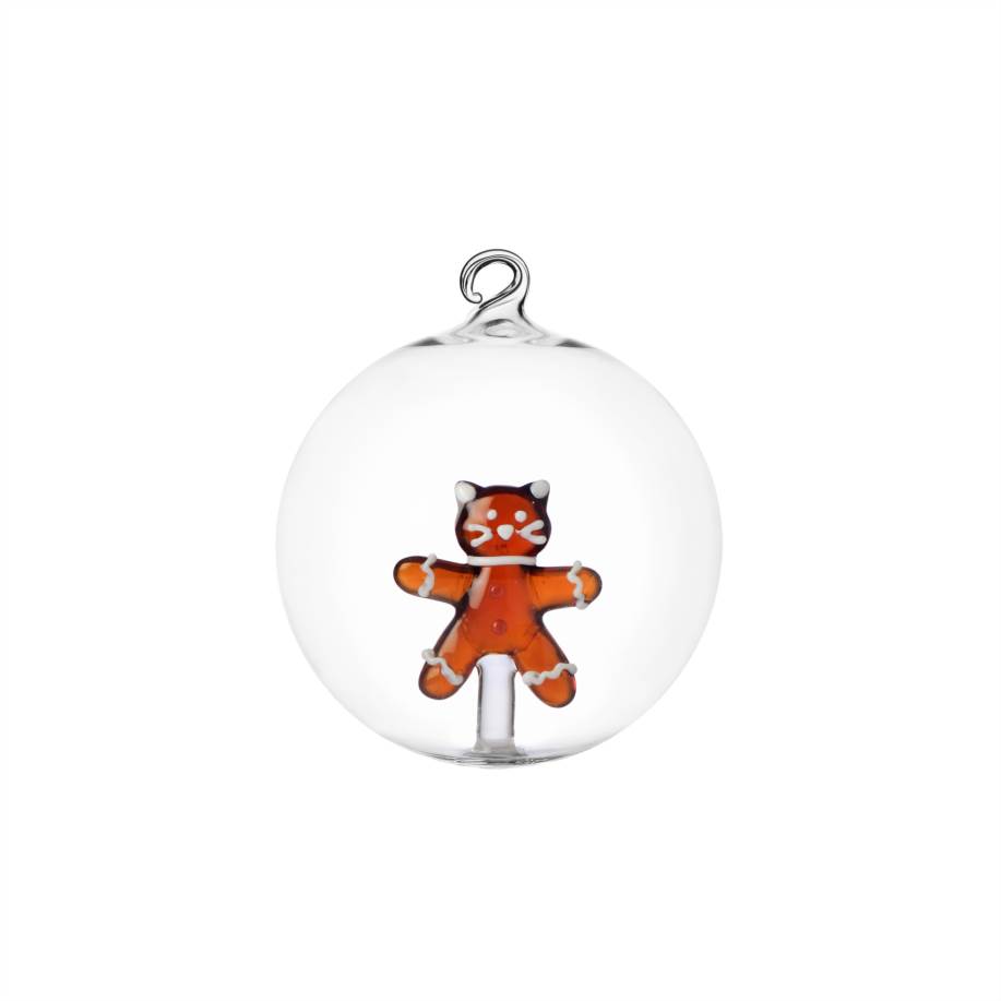 Christmas ball gingerbread cat