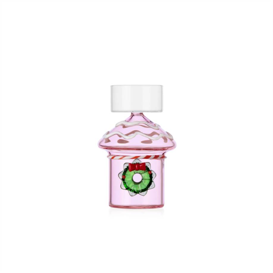 Pink tealight w/wreth