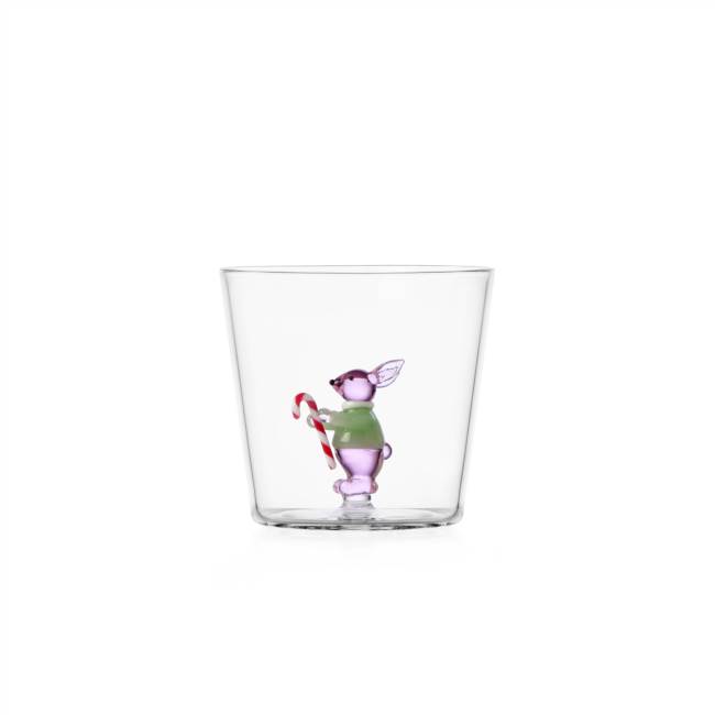 Tumbler pink rabbit w/candy cane