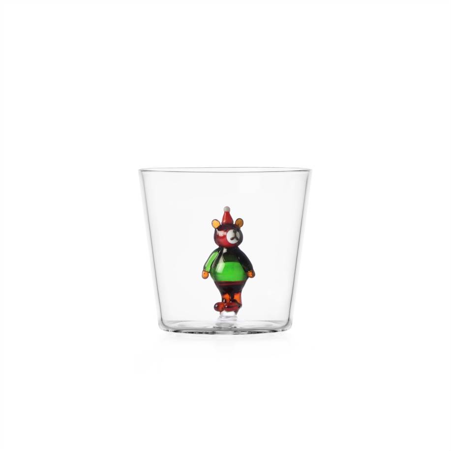 Tumbler orso bruno con cappello Natale