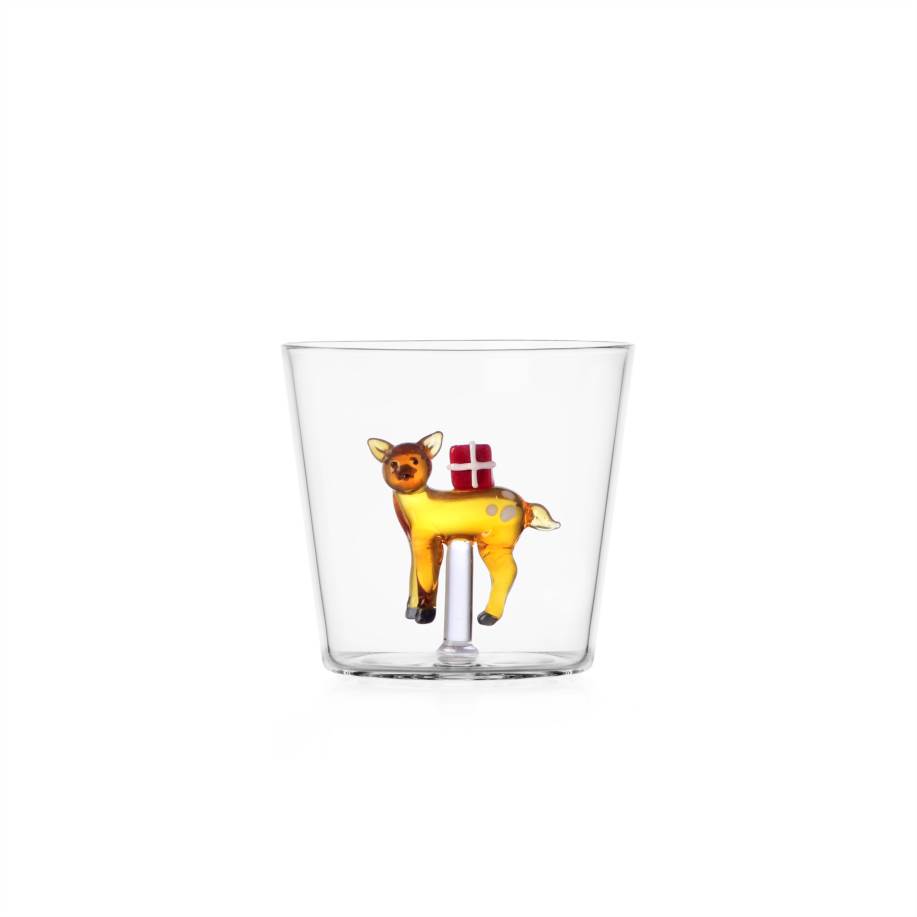 Tumbler renna con regalo rosso