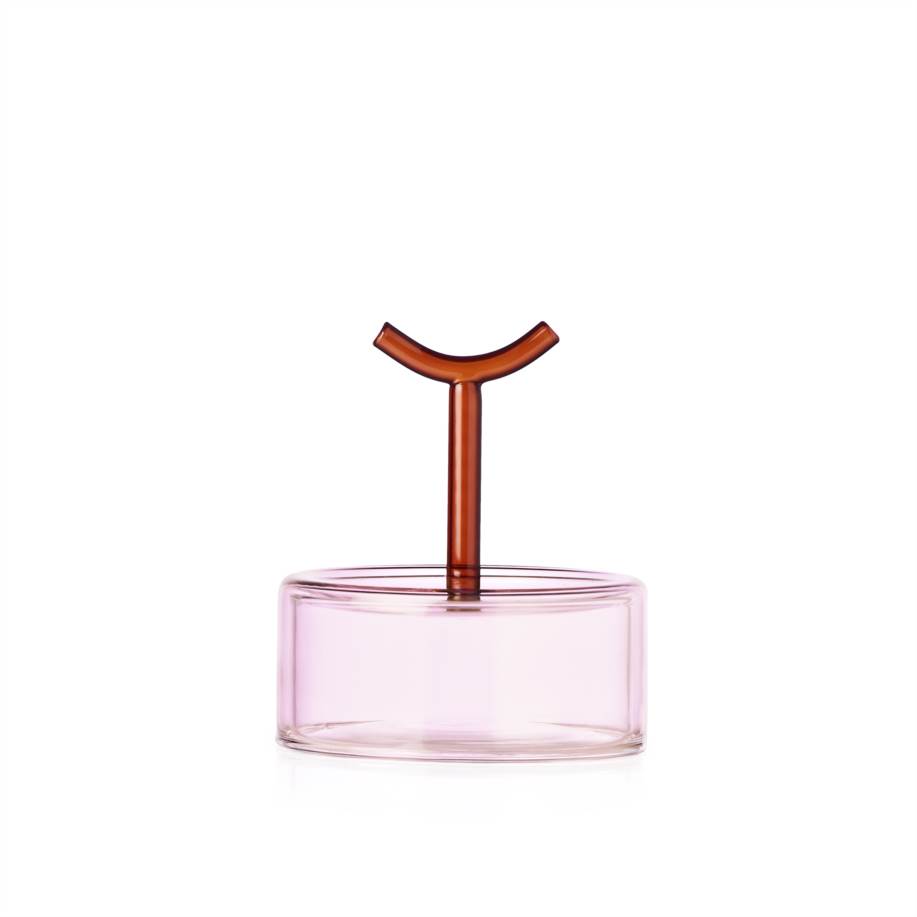 Pocket emptier - jewelry box pink/amber