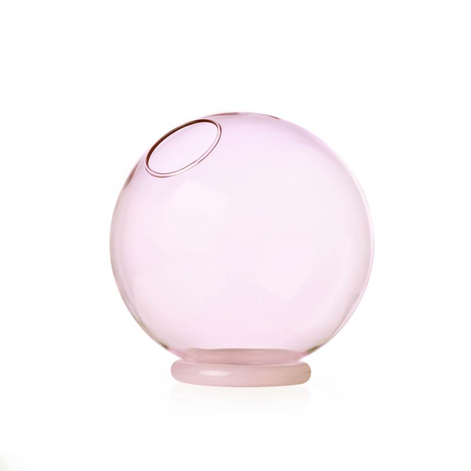 Pink vase diam 15 cm