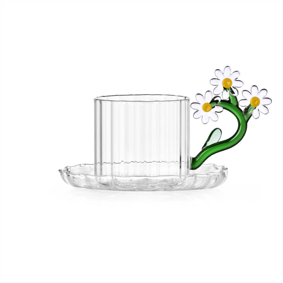 Tea cup w/saucer daisy