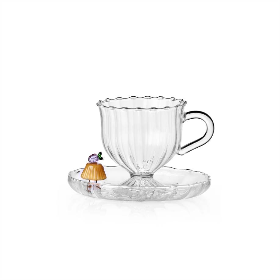 Tazza tè con piattino Charlotte con mora