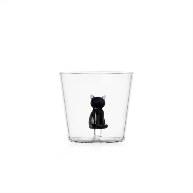 Tumbler gatto nero seduto