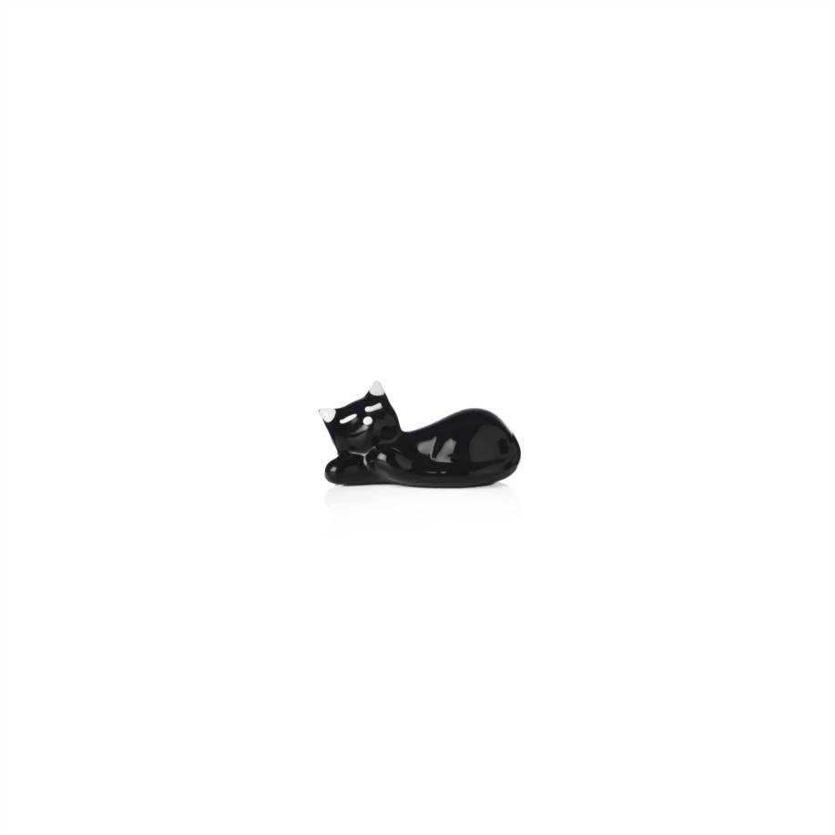 Set 2 poggia bacchette/posate gatto nero-gatto bianco