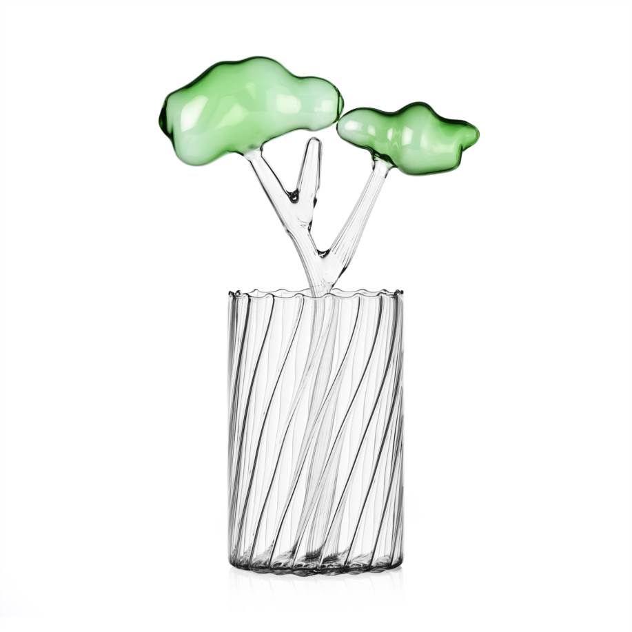 Vaso piccolo con rami clear diam 12 cm
