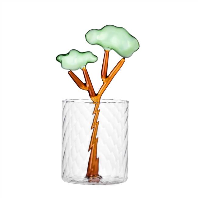 Vaso piccolo con rami ambra diam 16 cm